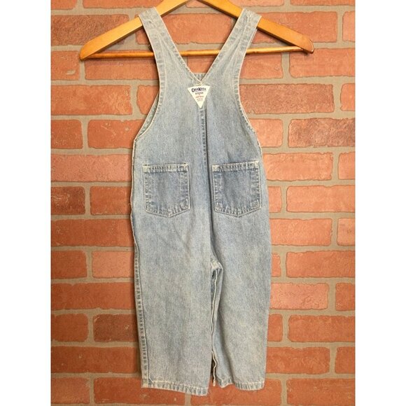 Oshkosh B’gosh Unisex Kids Jeans Denim Overalls Jumper Adjustable Straps Blue 2T - Picture 3 of 9